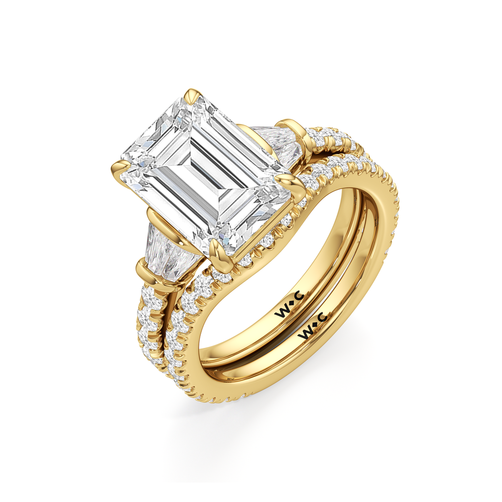 The Surrey Ring with Radiant Cut Diamond in 14KT Yellow Gold view 5
