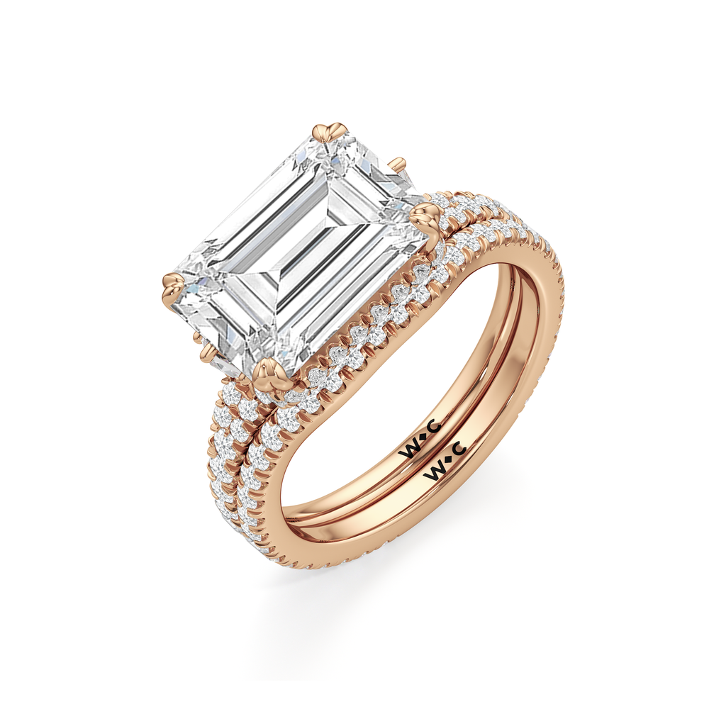The Lorimer Ring with West Oval Cut Diamond in 14KT Rose Gold view 5
