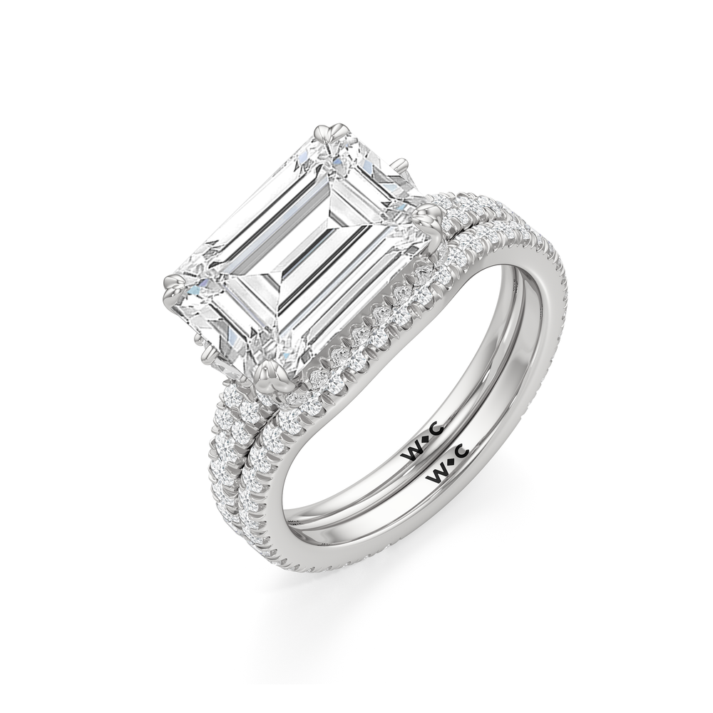 The Lorimer Ring with West Oval Cut Diamond in 14KT Platinum view 5
