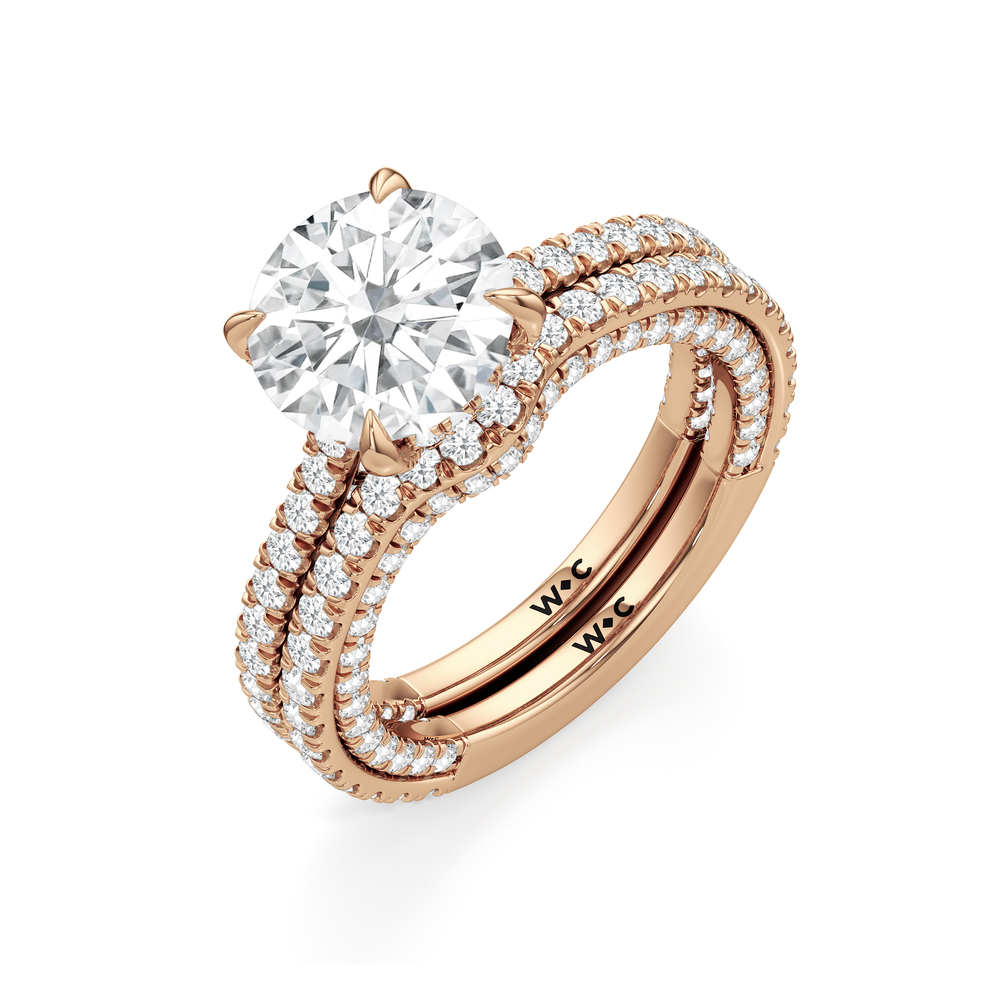 The Cooper Ring with Oval Cut Diamond in 14KT Rose Gold view 5
