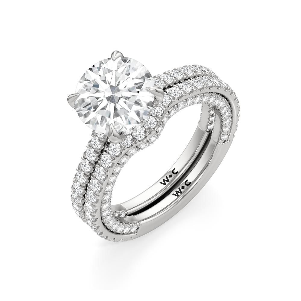 The Cooper Ring with Round Cut Diamond in 14KT Platinum view 4
