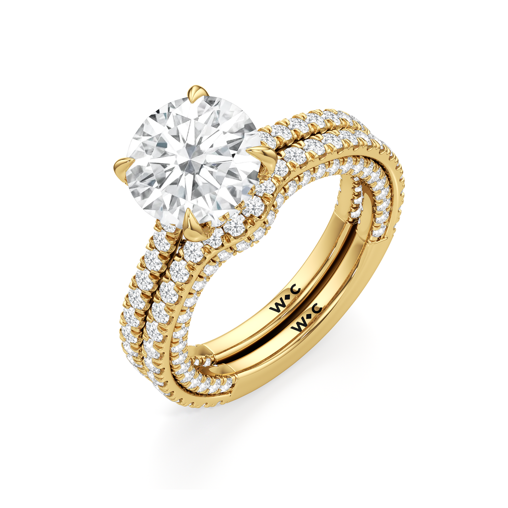 The Cooper Ring with Pear Cut Diamond in 14KT Yellow Gold view 5
