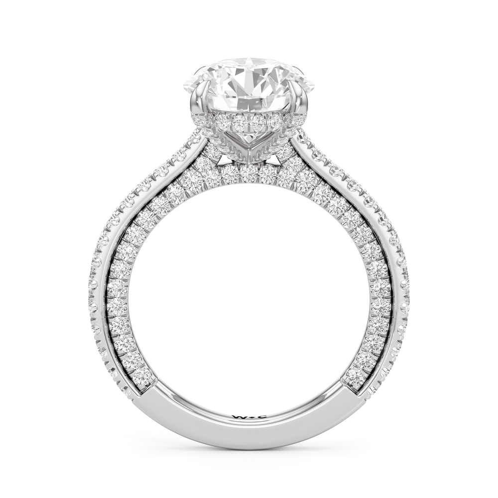 The Cooper Ring with Round Cut Diamond in 14KT Platinum view 2
