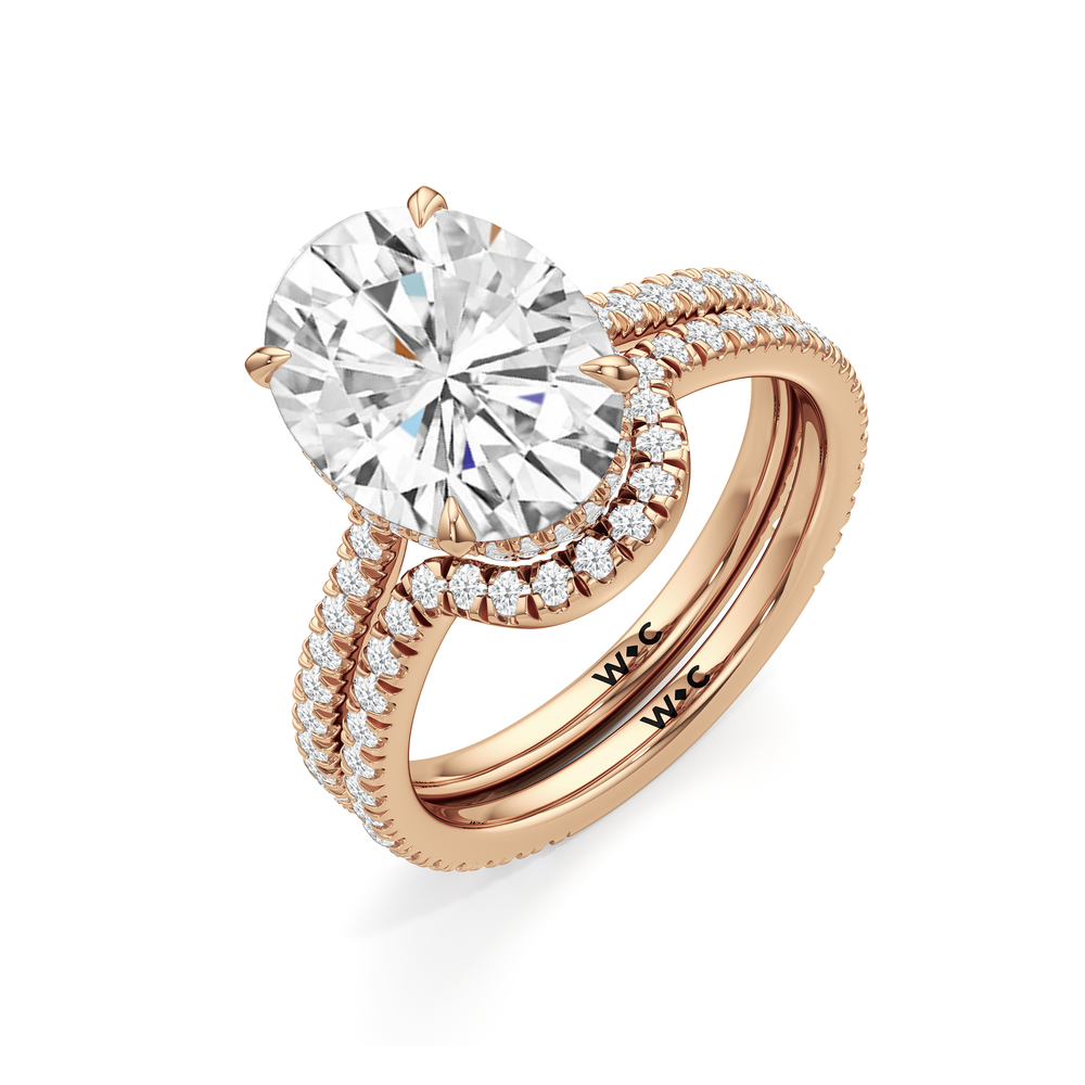 The Regency Ring with Round Cut Diamond in 14KT Rose Gold view 5
