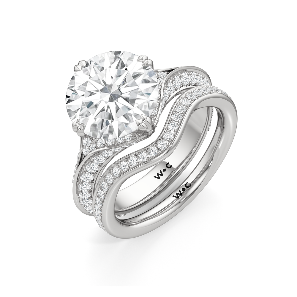 The Carlyle Ring with Oval Cut Diamond in 14KT Platinum view 5
