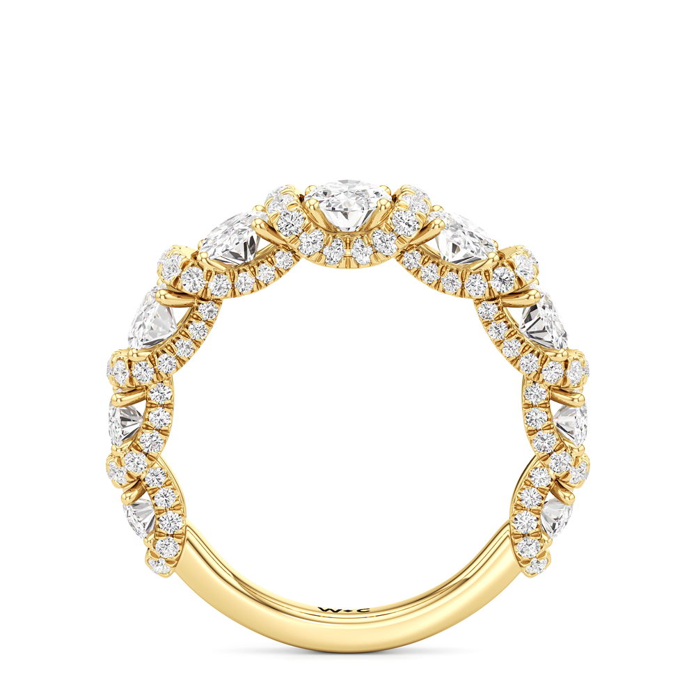 Classic The Fulton Oval Anniversary Ring (F+ SI+) with 18KT Yellow Gold / Lab / 2 7/8 Cut Diamond in 14KT Yellow Gold / Lab / 2 7/8 view 3
