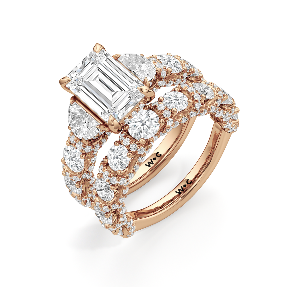 Classic The Fulton Round Anniversary Ring (F+ SI+) with 18KT Rose Gold / Lab / 2 Cut Diamond in 14KT Rose Gold / Lab / 2 view 5
