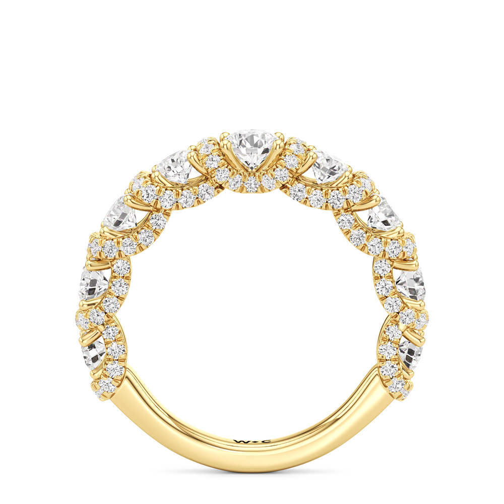 Classic The Fulton Round Anniversary Ring (F+ SI+) with 18KT Yellow Gold / Lab / 2 Cut Diamond in 14KT Yellow Gold / Lab / 2 view 3
