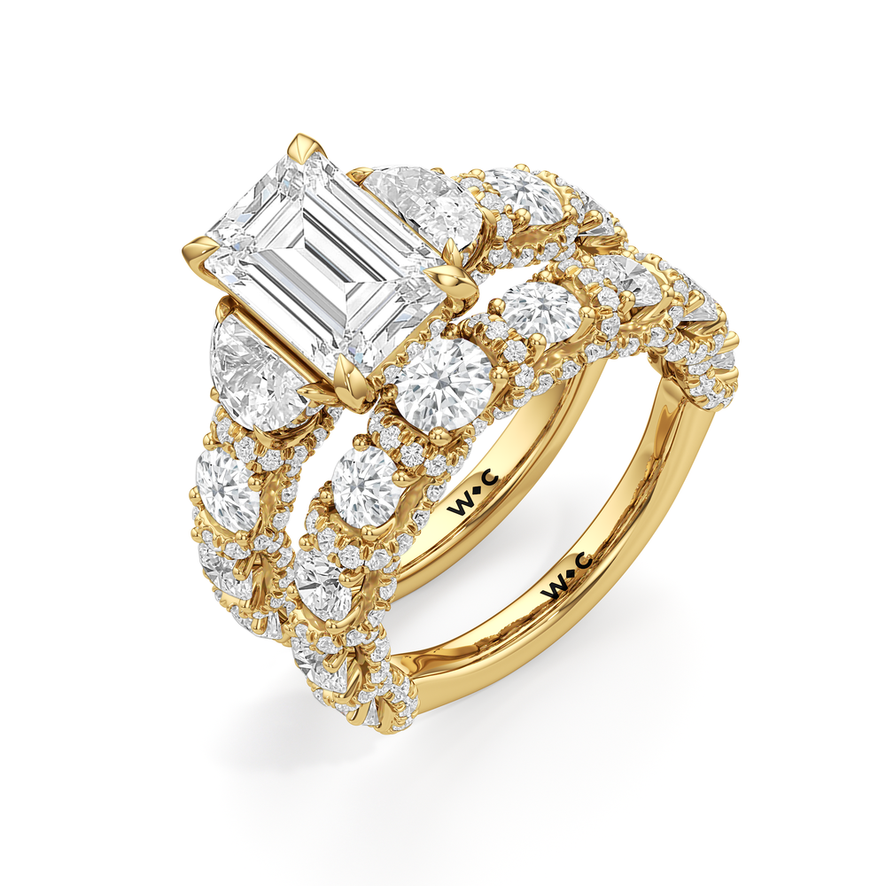 Classic The Fulton Round Anniversary Ring (F+ SI+) with 18KT Yellow Gold / Lab / 2 Cut Diamond in 14KT Yellow Gold / Lab / 2 view 5

