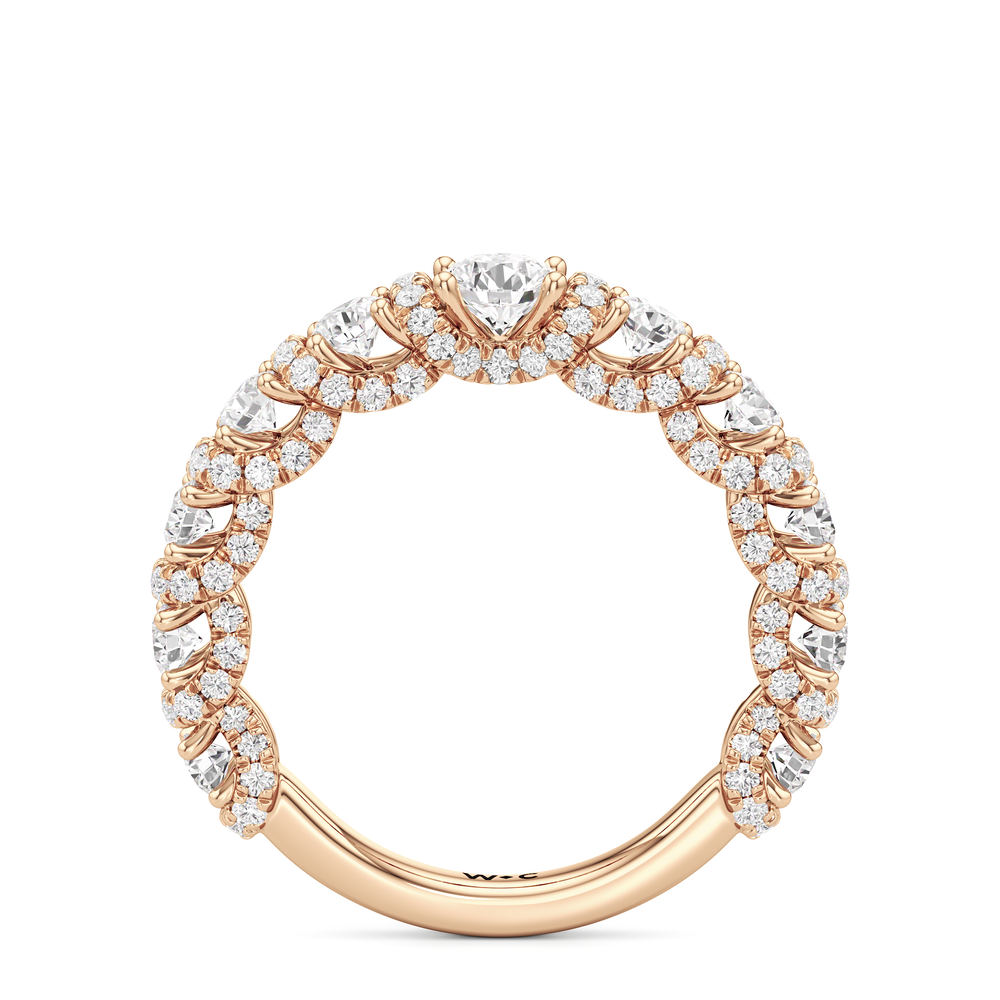 Classic The Fulton Round Anniversary Ring (F+ SI+) with 18KT Rose Gold / Lab / 1 3/4 Cut Diamond in 14KT Rose Gold / Lab / 1 3/4 view 3
