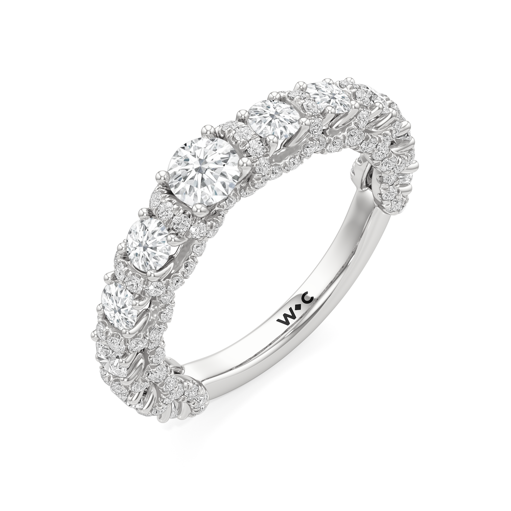 Classic The Fulton Round Anniversary Ring (F+ SI+) with Platinum / Lab / 1 3/4 Cut Diamond in 14KT Platinum / Lab / 1 3/4 view 4
