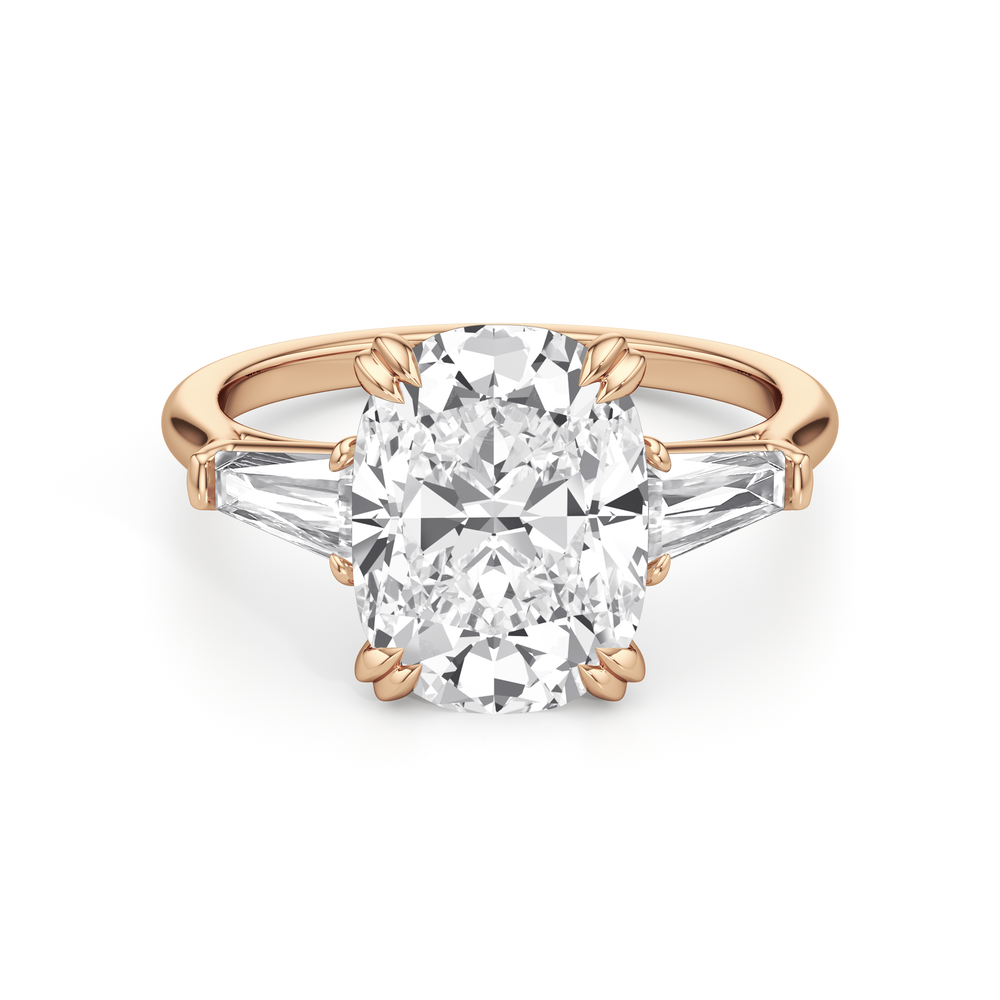 Antique Cushion Cut The Vivien Ring with Lab Grown Diamond in 14KT Rose Gold view 1
