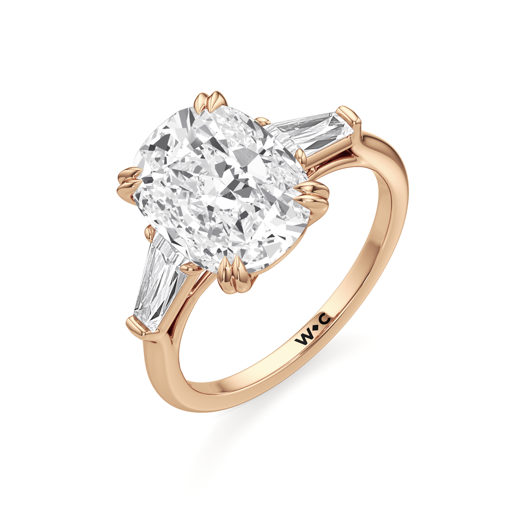 Antique Cushion Cut The Vivien Ring with Lab Grown Diamond in 14KT Rose Gold view 6
