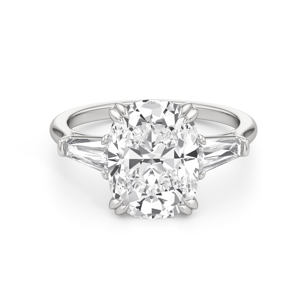 Antique Cushion Cut The Vivien Ring with Lab Grown Diamond in 14KT Platinum view 1
