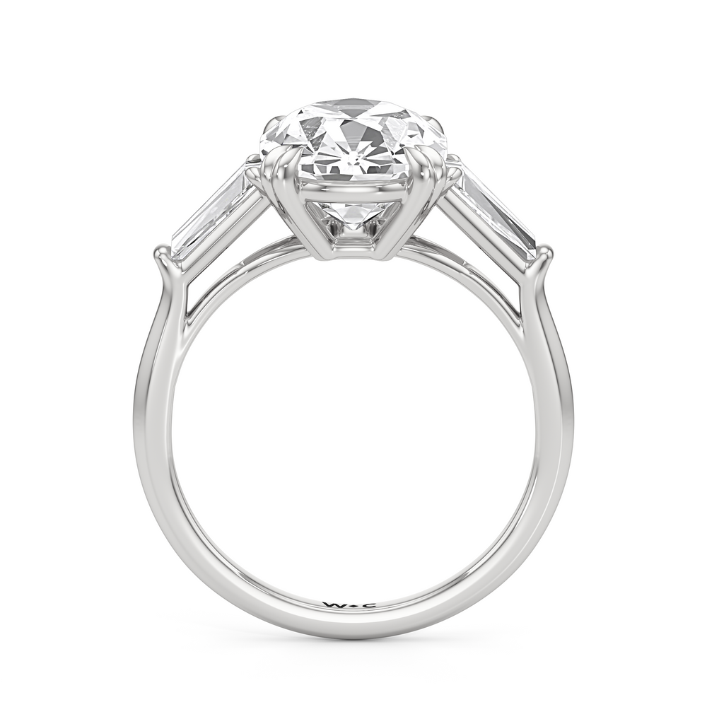 Antique Cushion Cut The Vivien Ring with Lab Grown Diamond in 14KT Platinum view 5

