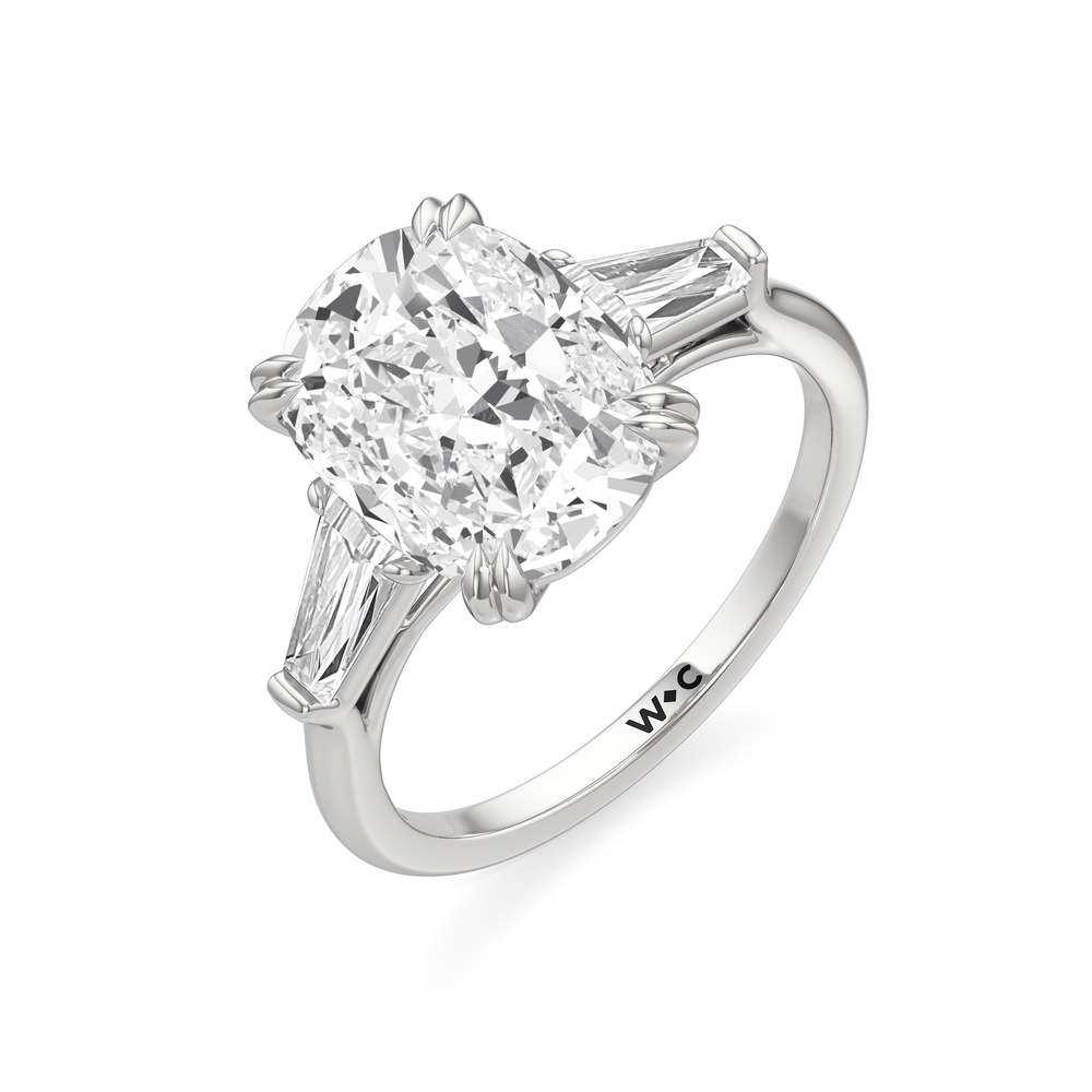 Antique Cushion Cut The Vivien Ring with Lab Grown Diamond in 14KT Platinum view 6
