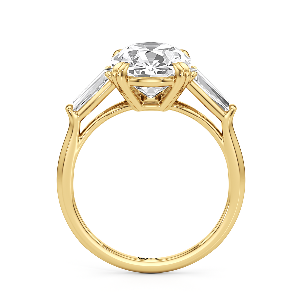 Antique Cushion Cut The Vivien Ring with Lab Grown Diamond in 14KT Yellow Gold view 5
