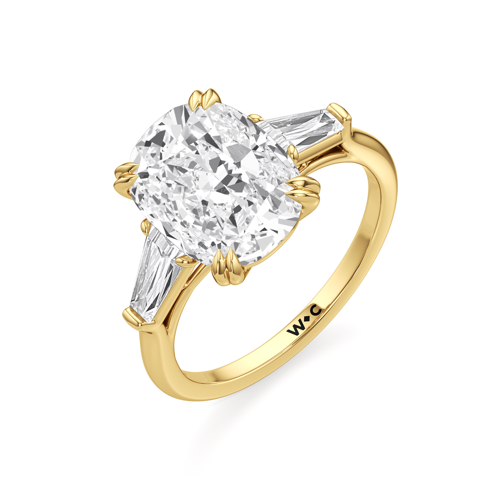 Antique Cushion Cut The Vivien Ring with Lab Grown Diamond in 14KT Yellow Gold view 6
