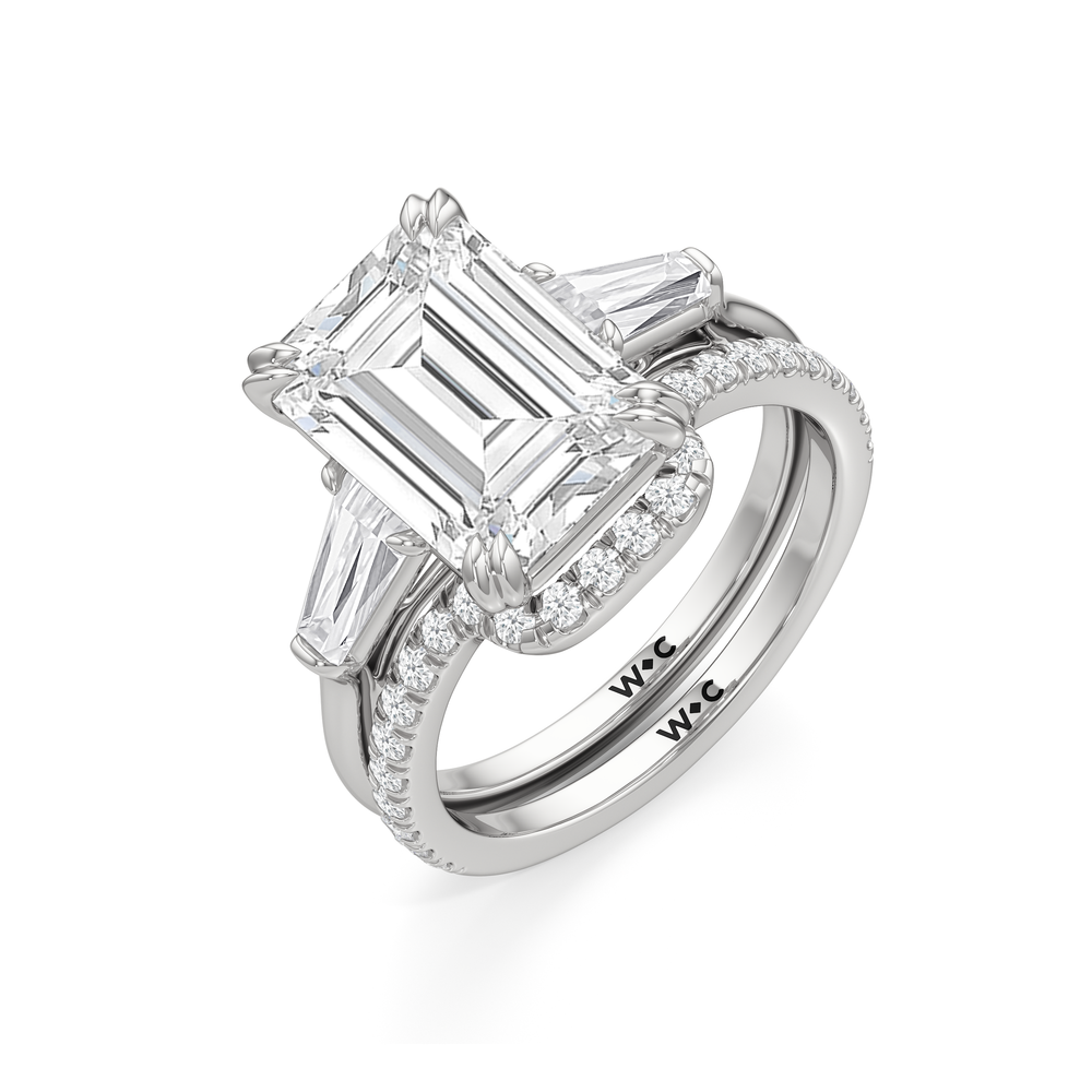 The Vivien Ring with Radiant Cut Diamond in 14KT Platinum view 5
