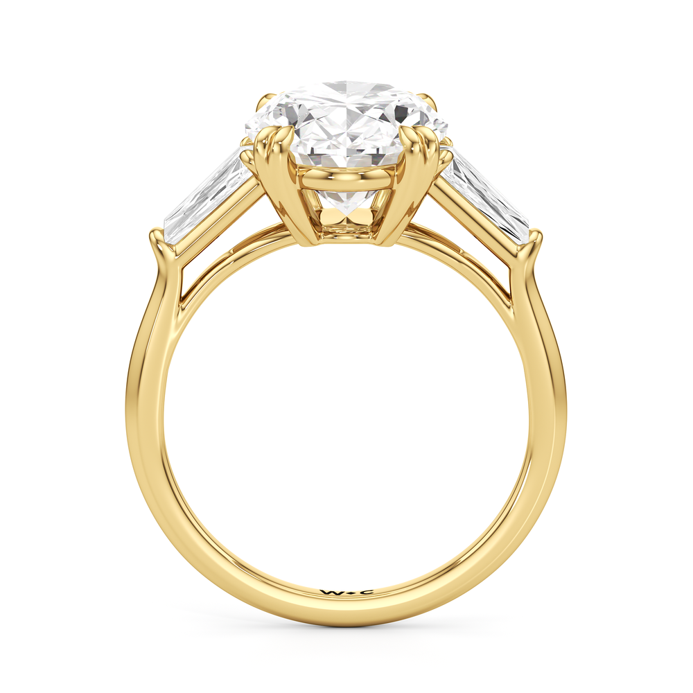 The Vivien Ring with Oval Cut Diamond in 14KT Yellow Gold view 3
