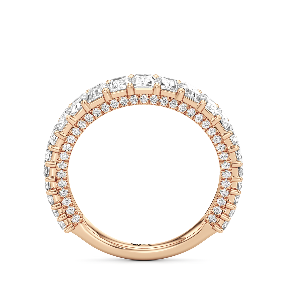 The Zara Anniversary Ring with 18KT Rose Gold / Lab / 2 1/5 Cut Diamond in 14KT Rose Gold / Lab / 2 1/5 view 2
