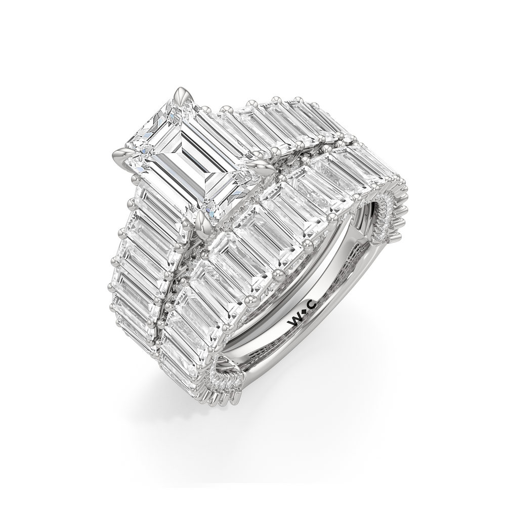 The Lauren Ring with Princess Cut Diamond in 14KT Platinum view 5
