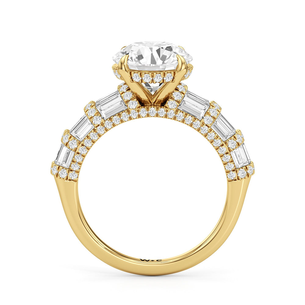 The Ingrid Ring with Round Cut Diamond in 14KT Yellow Gold view 2
