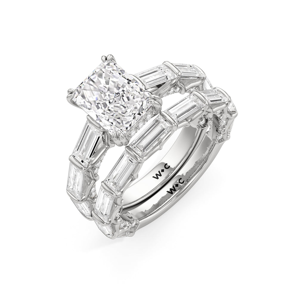 The Esme Ring with Oval Cut Diamond in 14KT Platinum view 4
