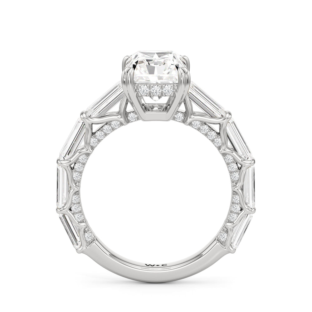 The Esme Ring with Radiant Cut Diamond in 14KT Platinum view 2
