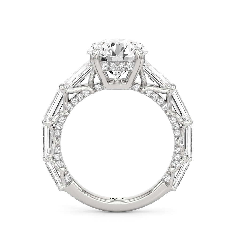 The Esme Ring with Round Cut Diamond in 14KT Platinum view 2
