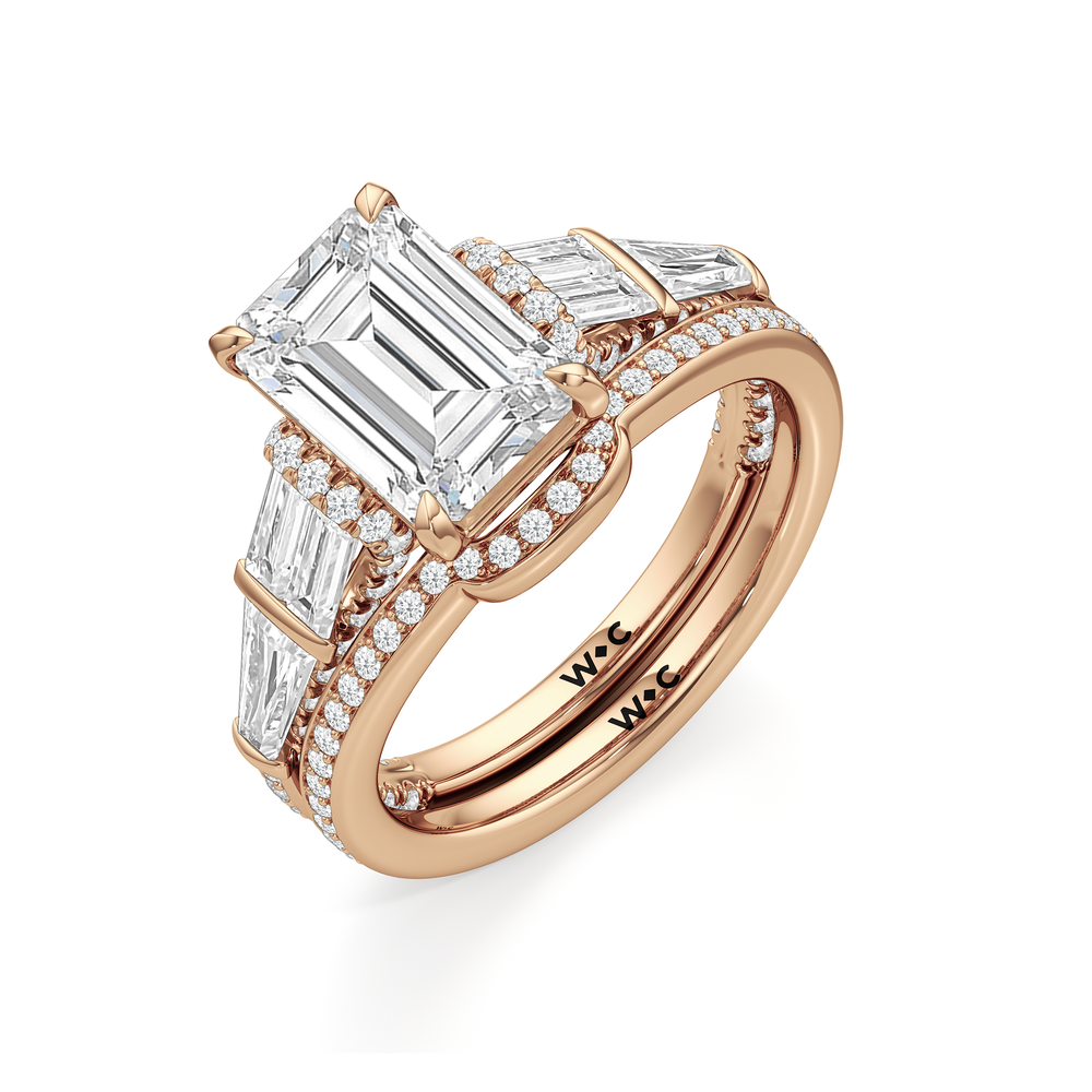 The Celeste Ring with Oval Cut Diamond in 14KT Rose Gold view 4
