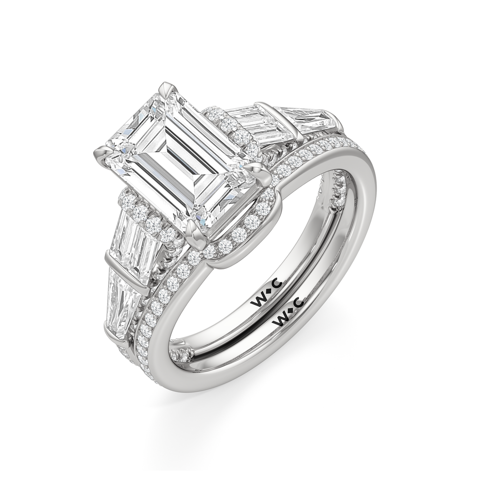 The Celeste Ring with Oval Cut Diamond in 14KT Platinum view 4
