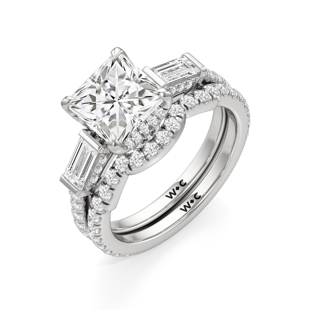 Oval Cut The Mora Ring with Lab Grown Diamond in 14KT Platinum view 4
