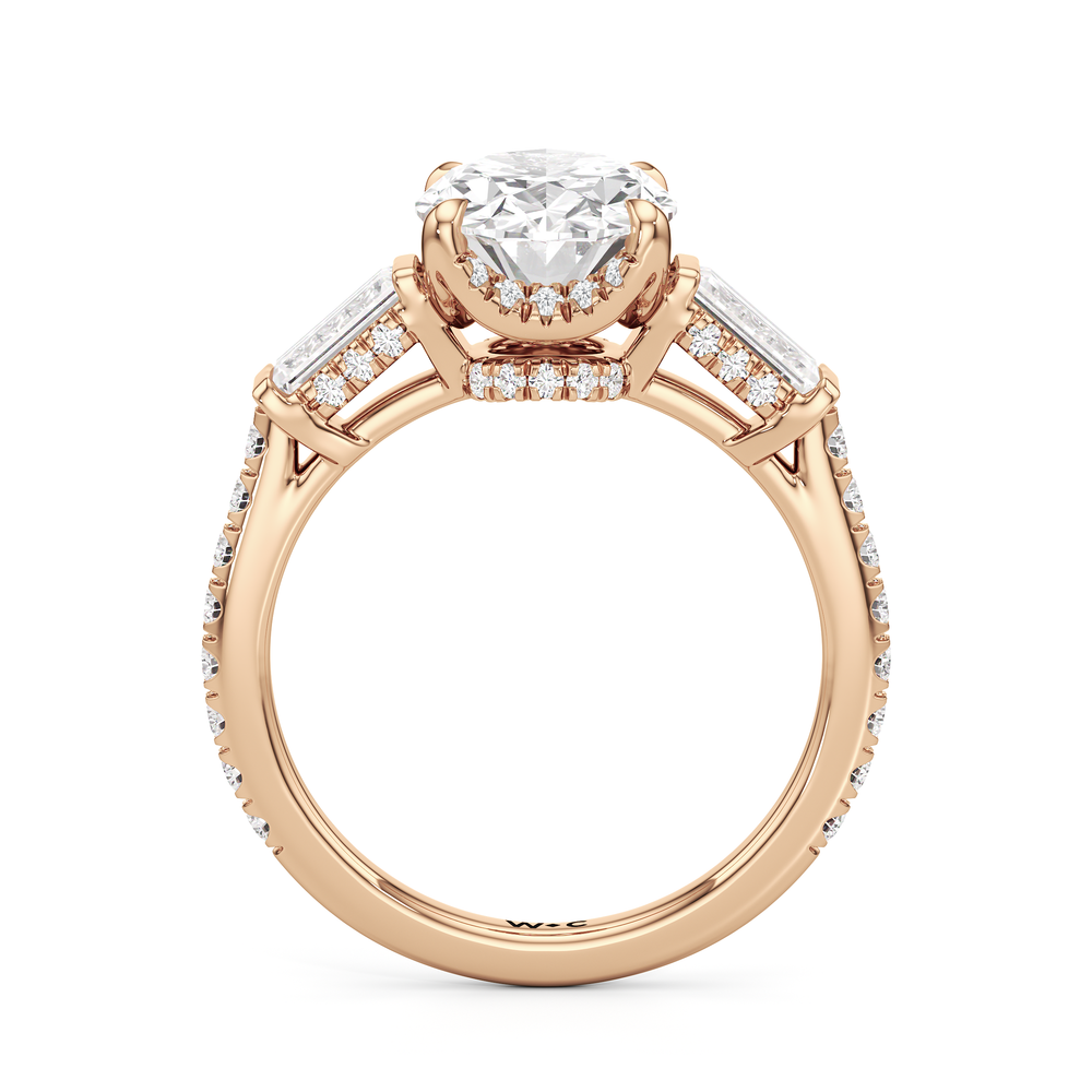 Oval Cut The Mora Ring with Lab Grown Diamond in 14KT Rose Gold view 2
