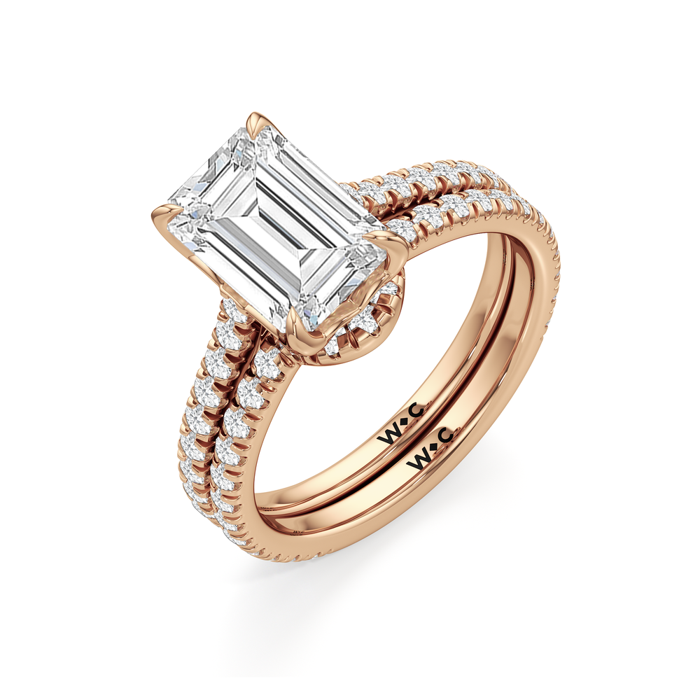 The Tulip Lumière Ring with Round Cut Diamond in 14KT Rose Gold view 6
