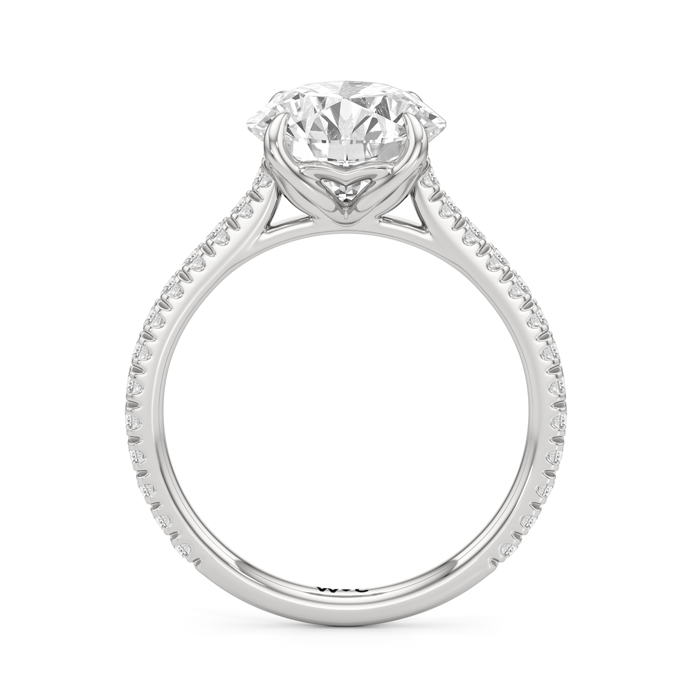 The Tulip Lumière Ring with Round Cut Diamond in 14KT Platinum view 4
