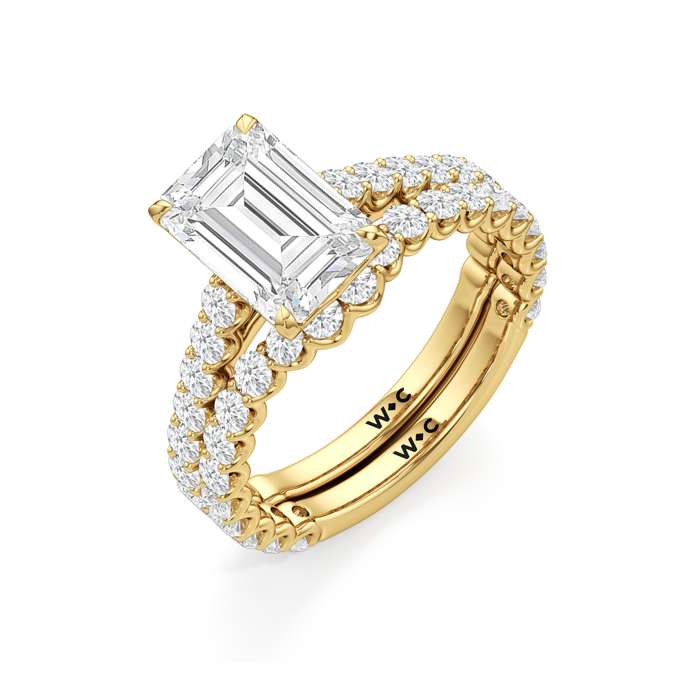 The Tulip Lightline Ring with Oval Cut Diamond in 14KT Yellow Gold view 4
