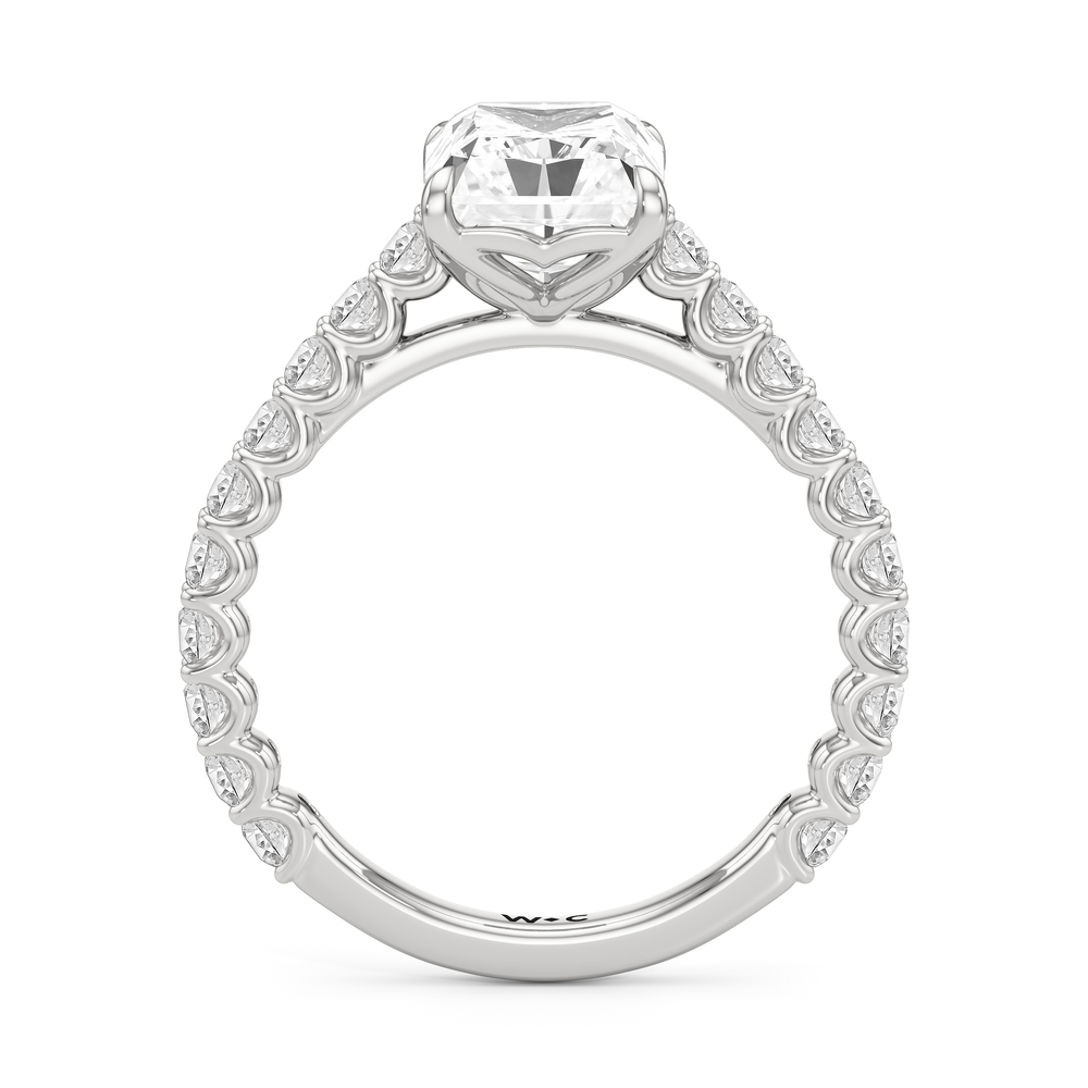 The Tulip Lightline Ring with Radiant Cut Diamond in 14KT Platinum view 2
