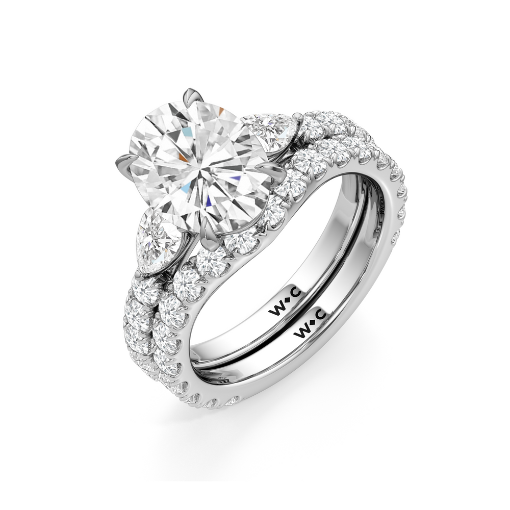 Elan Crossover Engagement Ring with Marquise Cut Diamond in 14KT Platinum view 6

