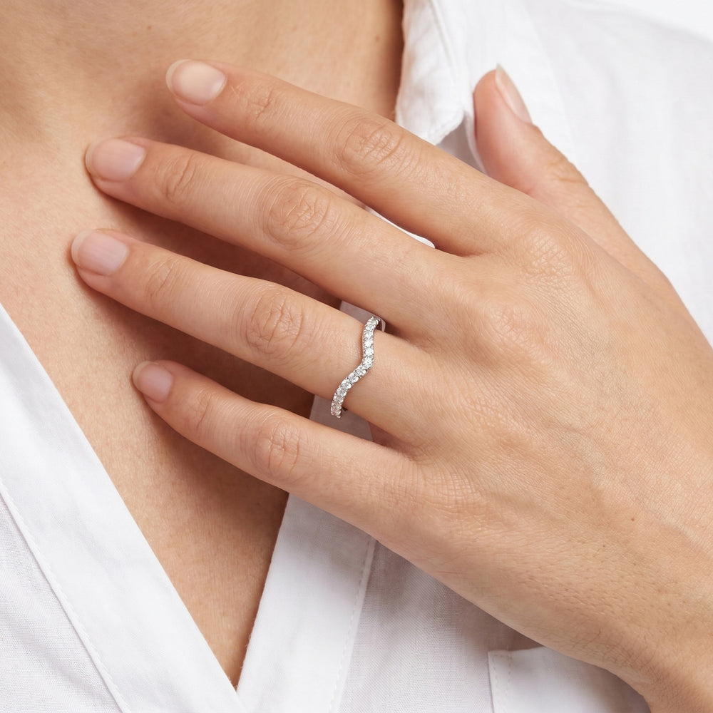 The Tulip Heart Diamond Wedding Band with 18KT Rose Gold Cut Diamond in 14KT Rose Gold view 2
