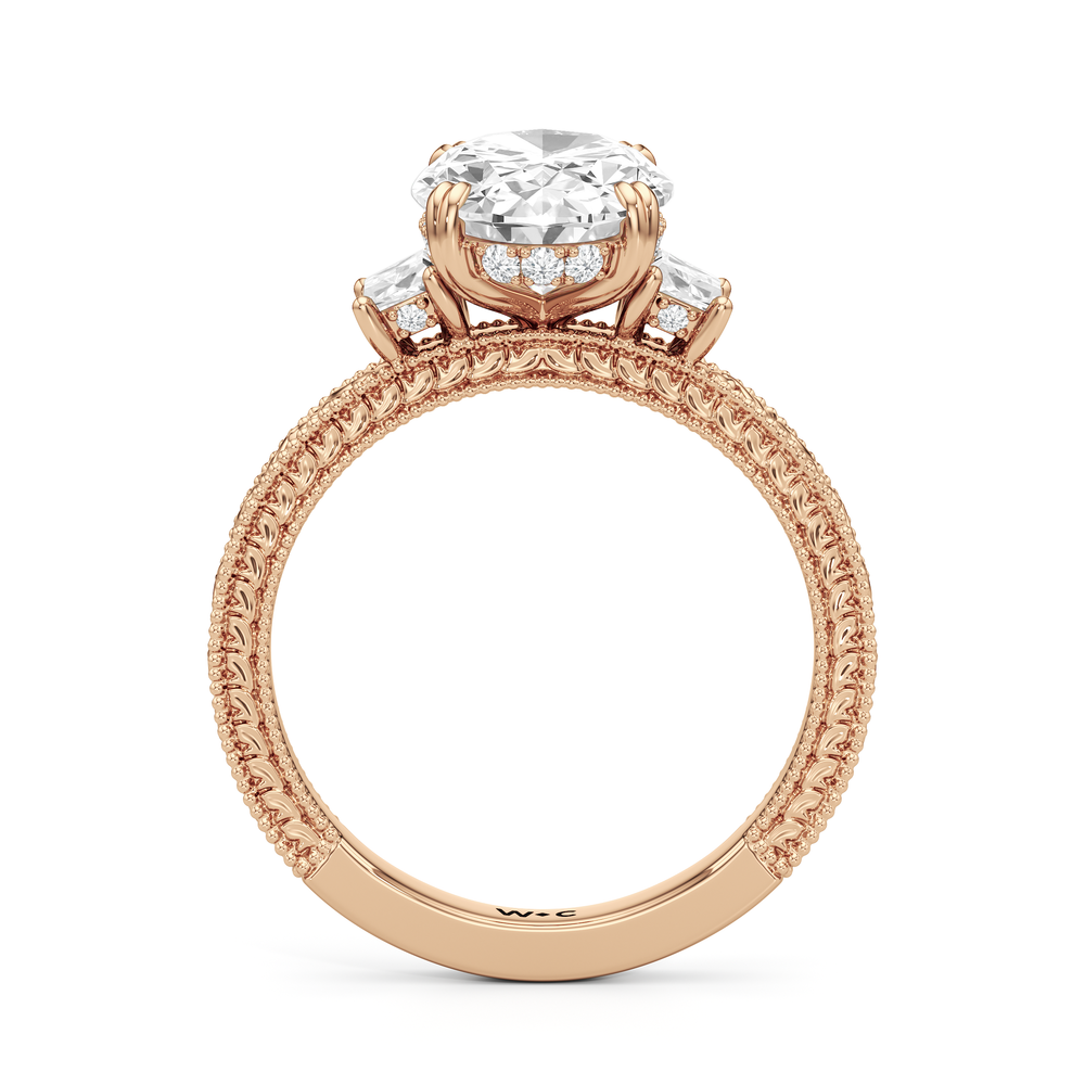 1503998-Engagement Ring with Oval Cut Diamond in 14KT Rose Gold view 4
