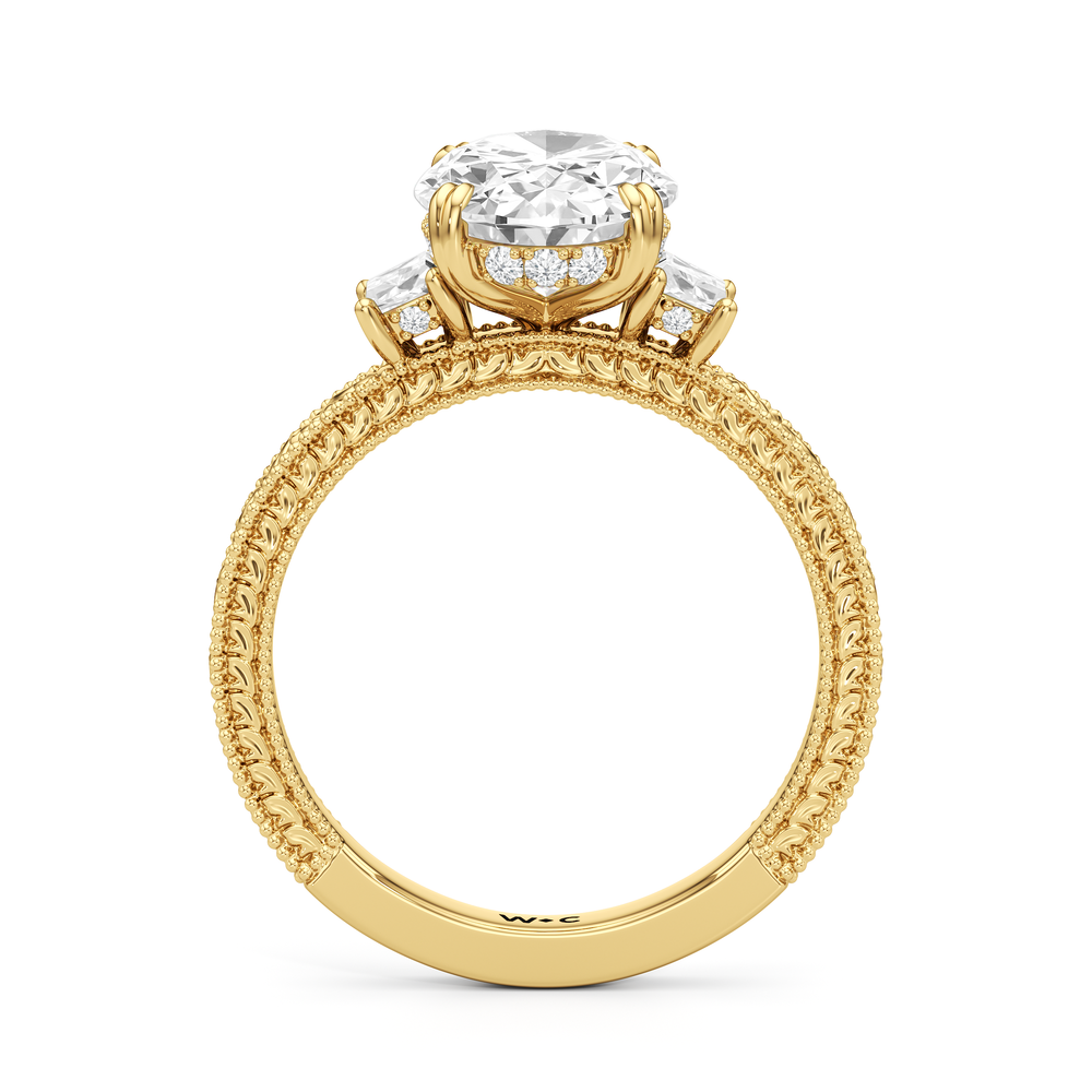 1503998-Engagement Ring with Oval Cut Diamond in 14KT Yellow Gold view 4
