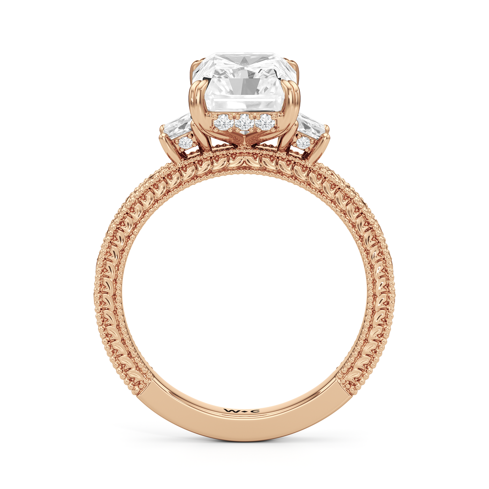 1503998-Engagement Ring with Radiant Cut Diamond in 14KT Rose Gold view 4
