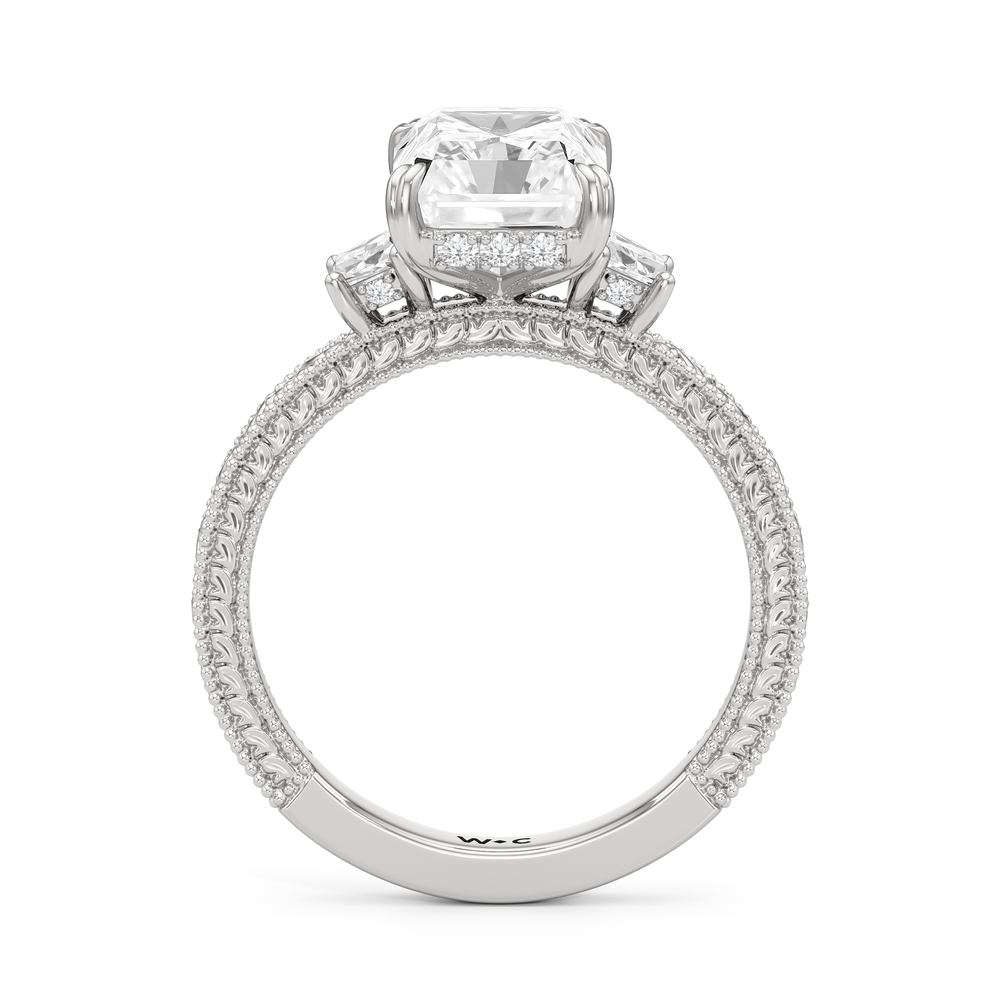 1503998-Engagement Ring with Radiant Cut Diamond in 14KT White Gold view 4
