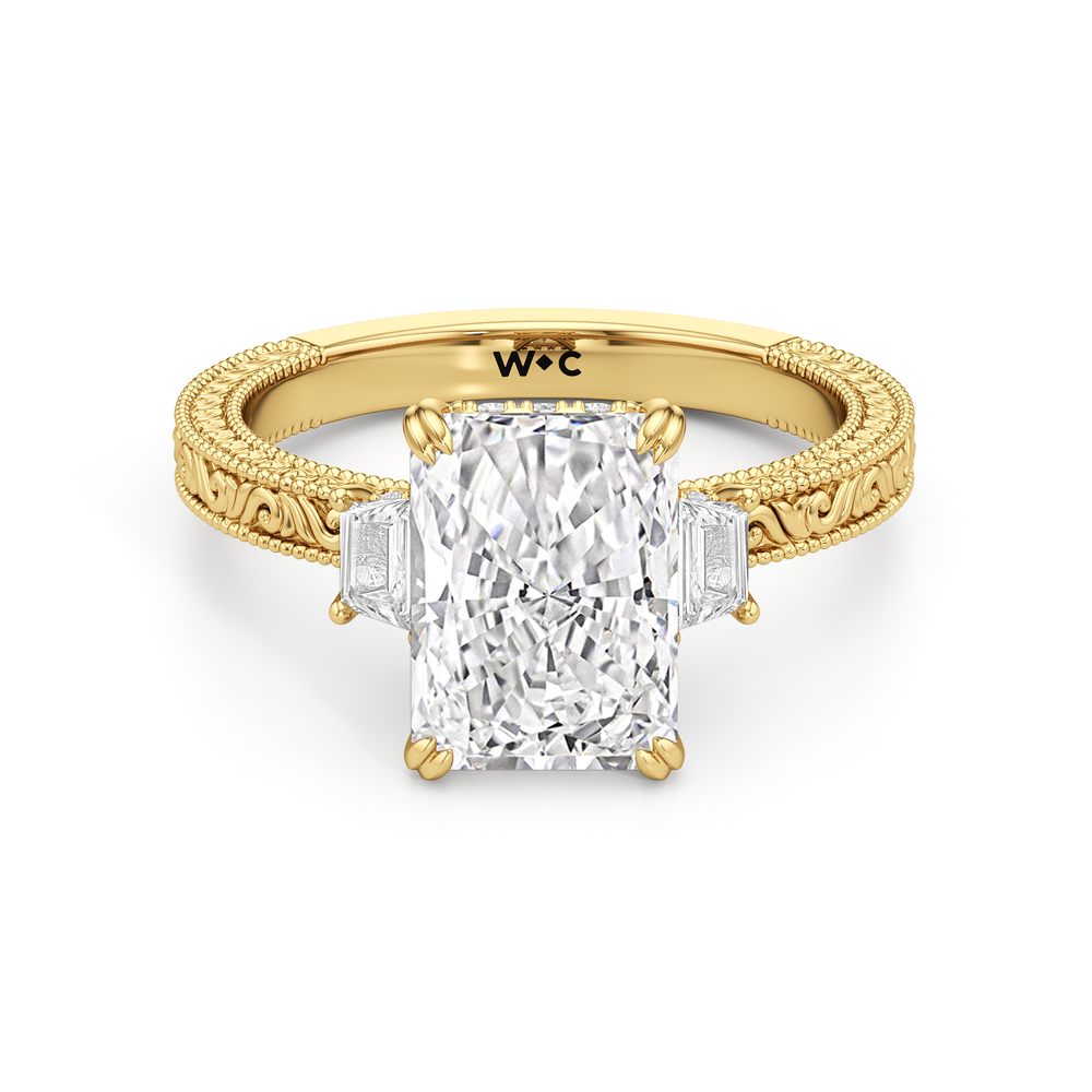 1503998-Engagement Ring with Radiant Cut Diamond in 14KT Yellow Gold view 1
