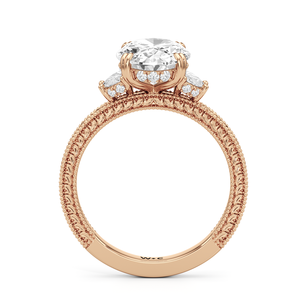 1503999-Engagement Ring with Oval Cut Diamond in 14KT Rose Gold view 4
