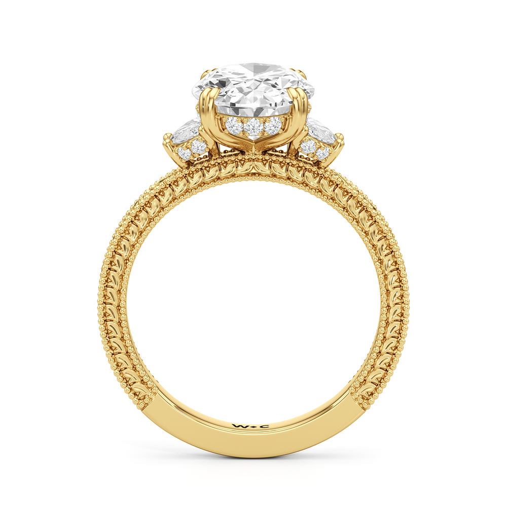 1503999-Engagement Ring with Oval Cut Diamond in 14KT Yellow Gold view 4
