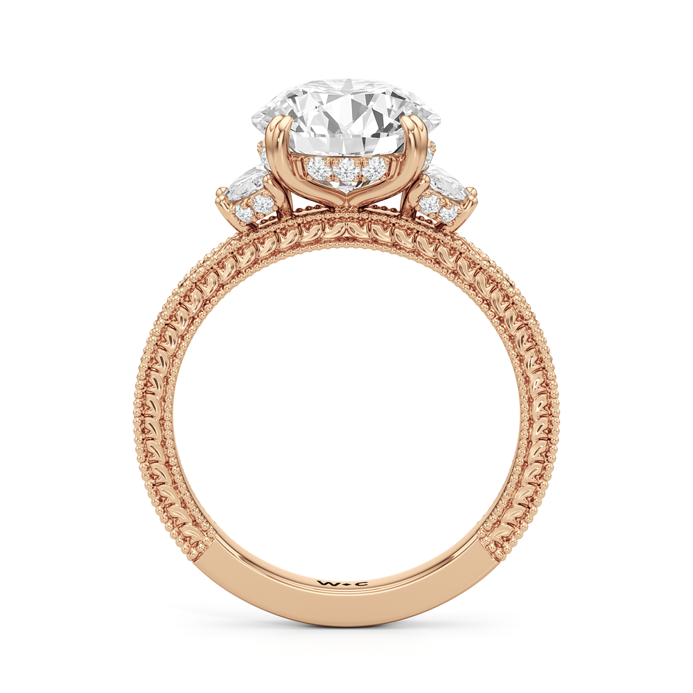 1503999-Engagement Ring with Round Cut Diamond in 14KT Rose Gold view 4
