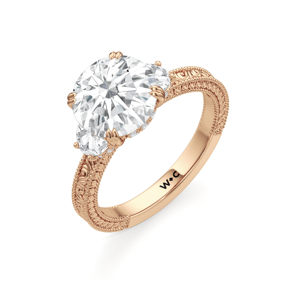1503999-Engagement Ring with Round Cut Diamond in 14KT Rose Gold view 5
