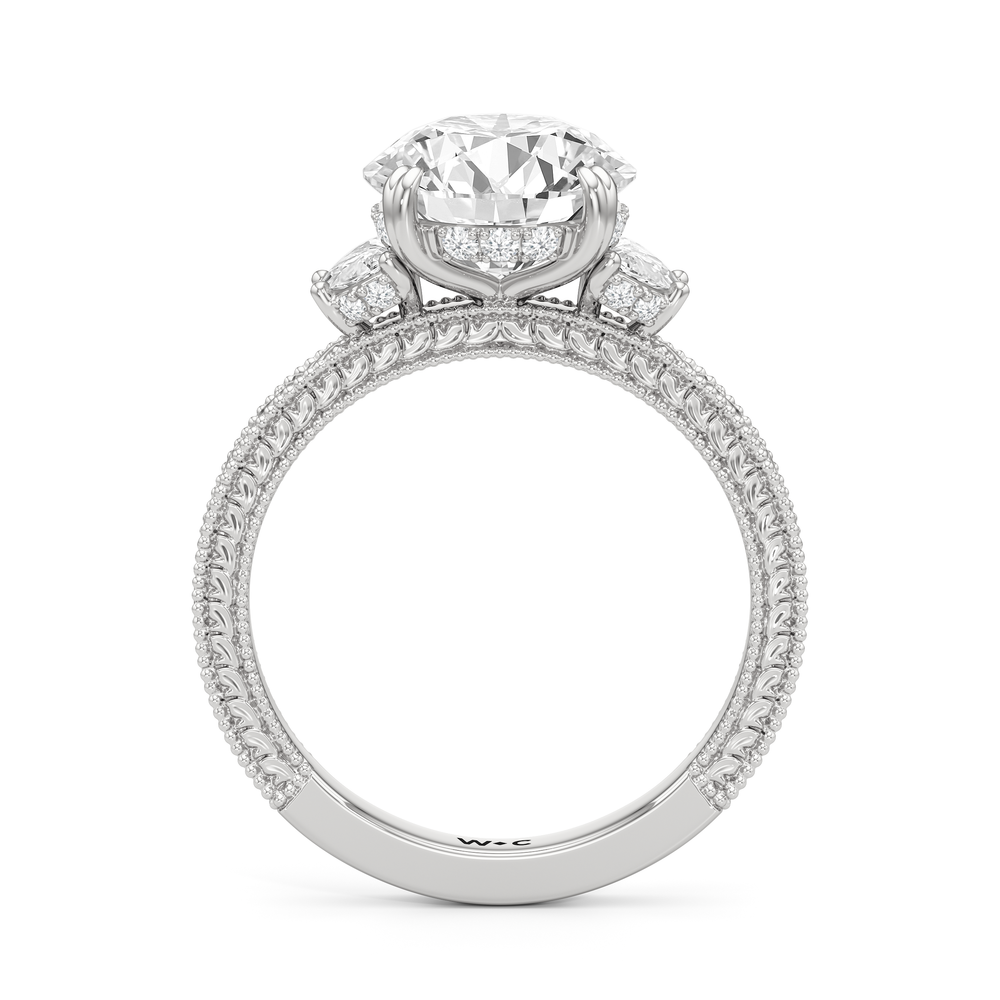 1503999-Engagement Ring with Round Cut Diamond in 14KT White Gold view 4
